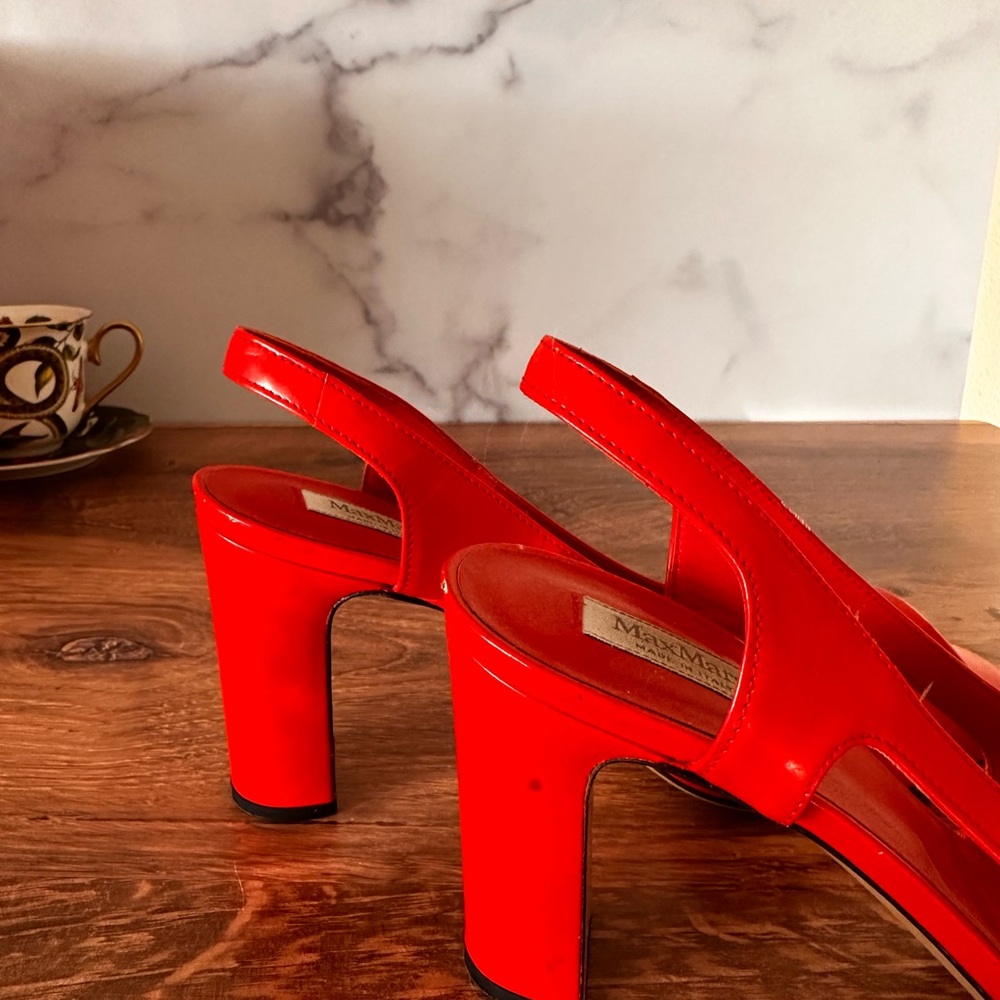 MaxMara Bold Red Heels - Picture 5 of 6
